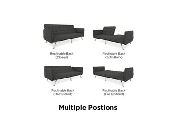 Emily Futon Linnedgrå - Dorel Home - Møbler - Sofaer - Sovesofaer - Futon - Futon sofa