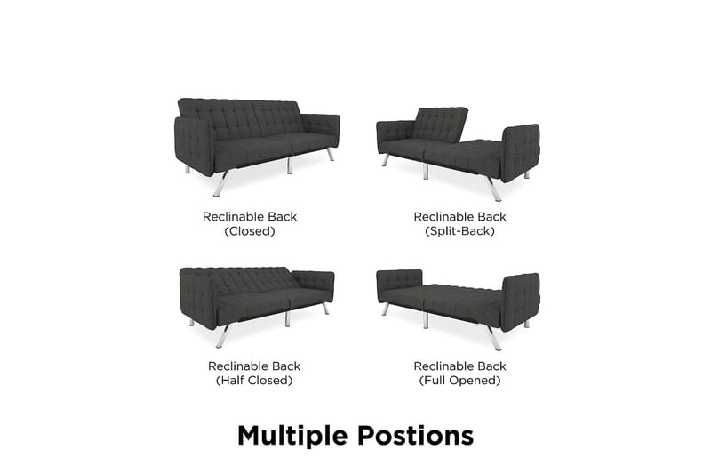 Emily Futon Linnedgrå - Dorel Home - Møbler - Sofaer - Sovesofaer - Futon - Futon sofa
