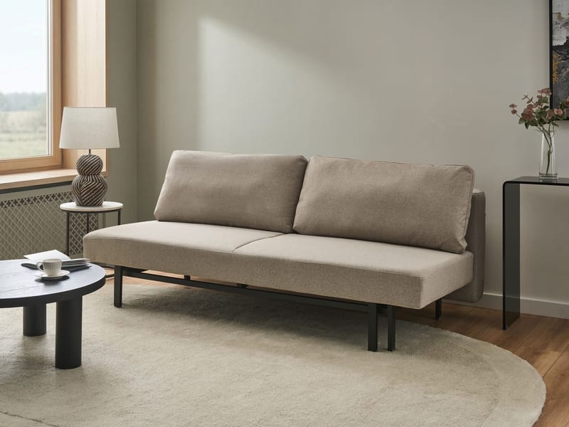 Sovesofa Roykka - Beige - Møbler - Sofaer - Sovesofaer - 3 personers sovesofa