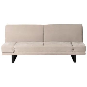 Sovesofa York Chenille - Lys beige - Møbler - Sofaer - Sovesofaer - 2 personers sovesofa