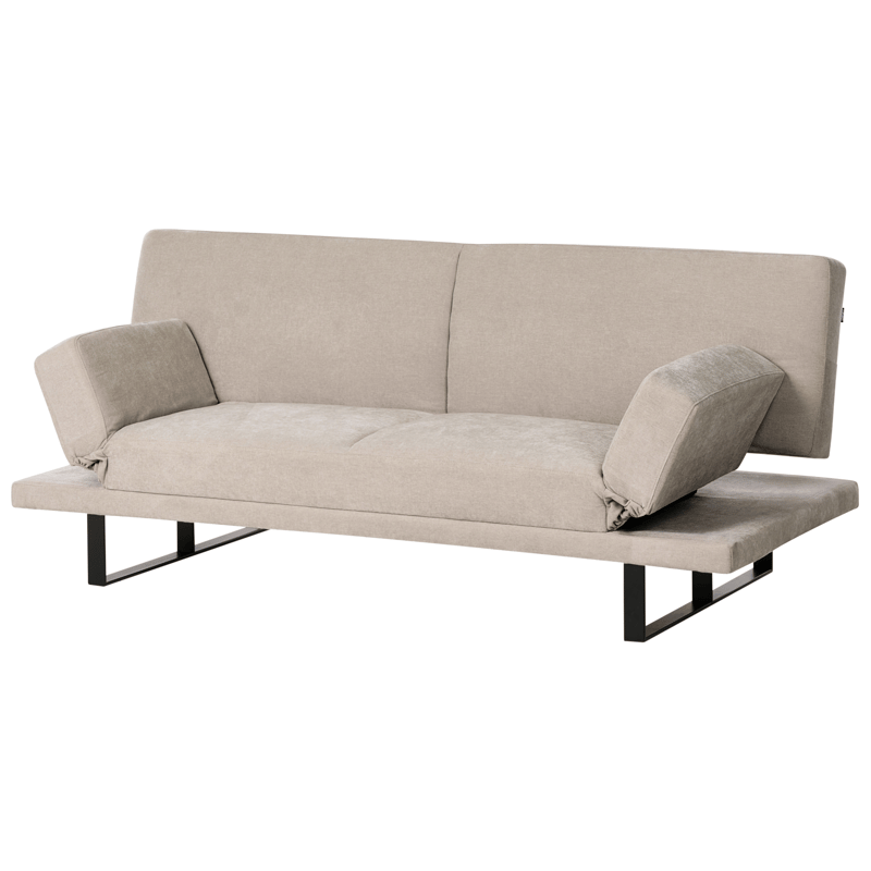 Sovesofa York Chenille - Lys beige - Møbler - Sofaer - Sovesofaer - 2 personers sovesofa