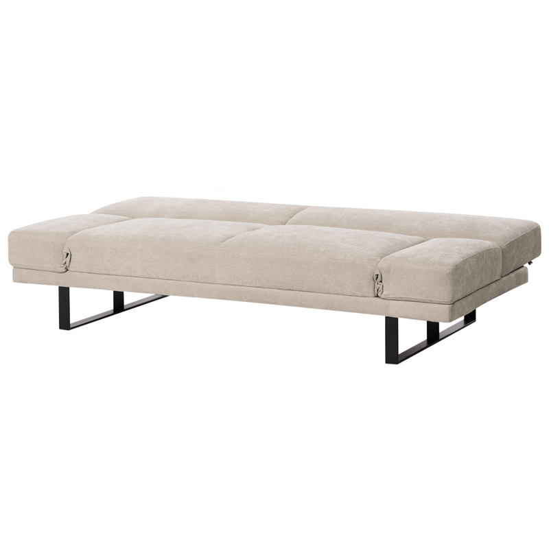Sovesofa York Chenille - Lys beige - Møbler - Sofaer - Sovesofaer - 2 personers sovesofa