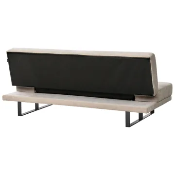 Sovesofa York Chenille - Lys beige - Møbler - Sofaer - Sovesofaer - 2 personers sovesofa
