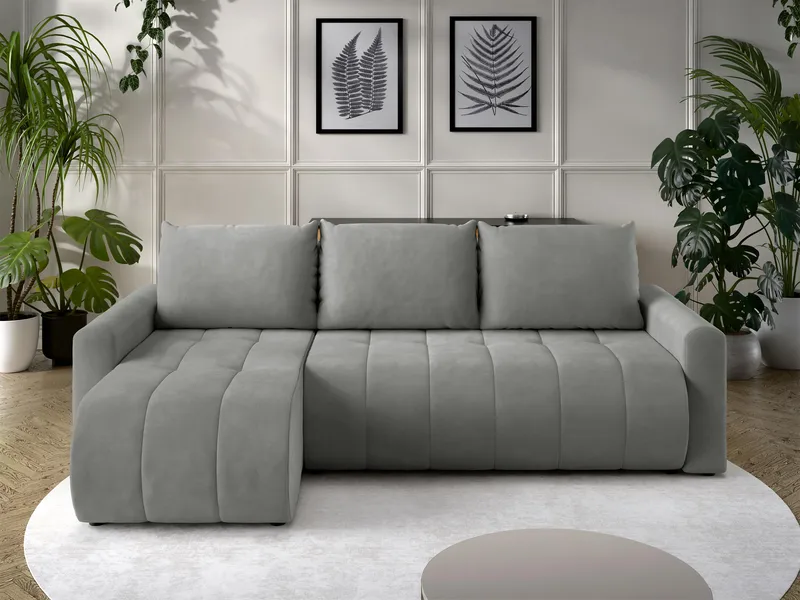 Fynrican 3-personers sovesofa med chaiselong - grå - Møbler - Sofaer - Sovesofaer