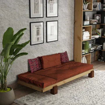 Fynros 2-personers Sovesofa - Mørkerød - Møbler - Sofaer - Sovesofaer