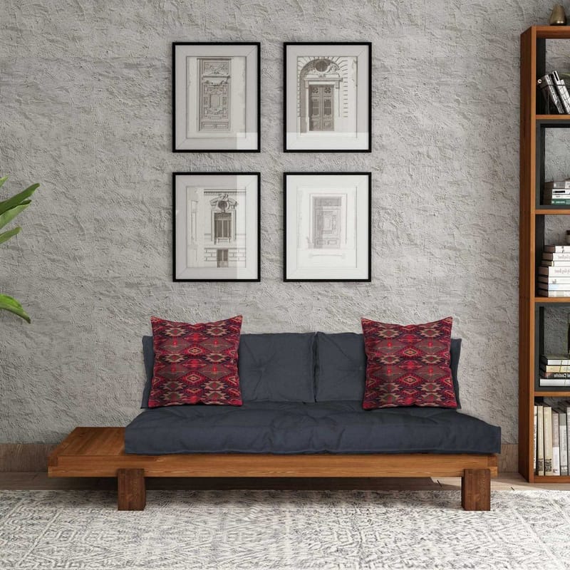 Fynros 2-personers Sovesofa - Natur/Marineblå - Møbler - Sofaer - Sovesofaer