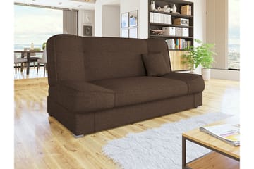 Gabi 4-sæder Langsgående Sovesofa 175x80x80 cm med Opbevaring i Stof - Brun - Møbler - Sofaer - Sovesofaer