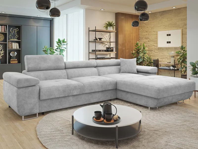 Gabina 3-personers sovesofa med chaiselong - grå - Møbler - Sofaer - Sovesofaer