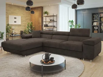 Gabina 3-personers sovesofa med chaiselong - brun - Møbler - Sofaer - Sovesofaer