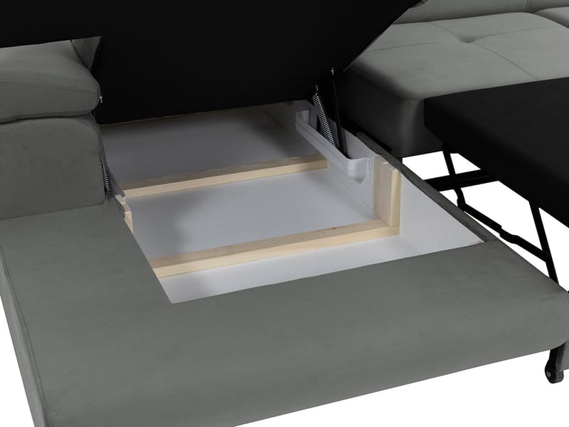 Gabina 3-personers sovesofa med chaiselong - grå - Møbler - Sofaer - Sovesofaer