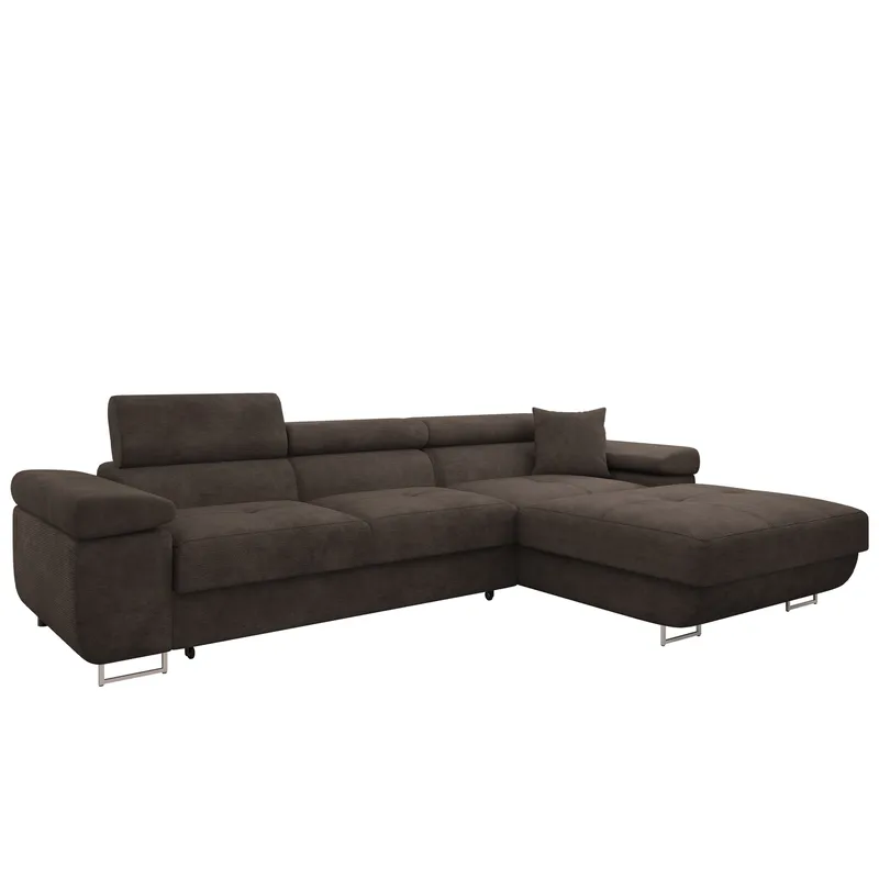 Gabina 3-personers sovesofa med chaiselong, brun