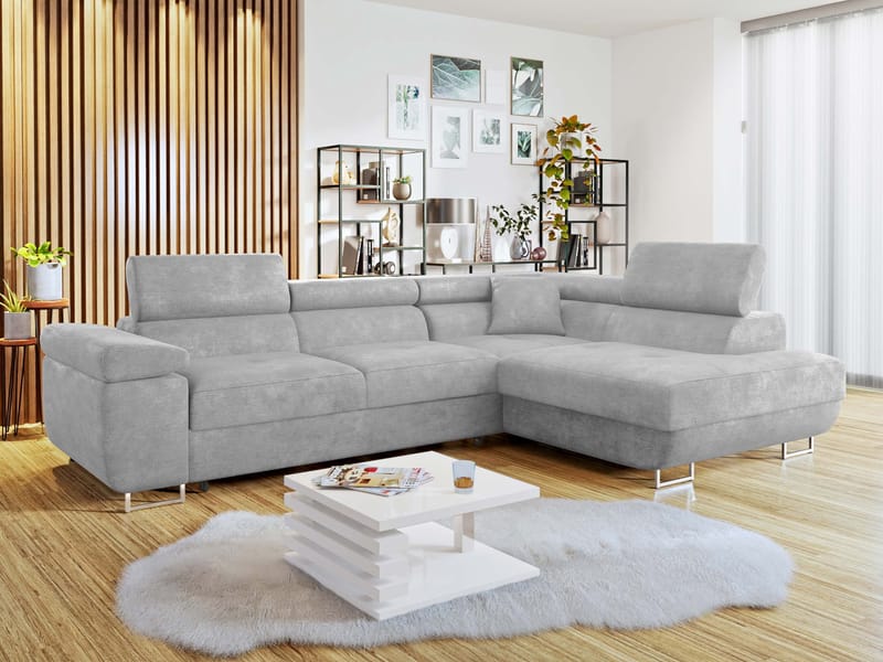 Gabina 4-personers sovesofa med chaiselong - grå - Møbler - Sofaer - Sovesofaer