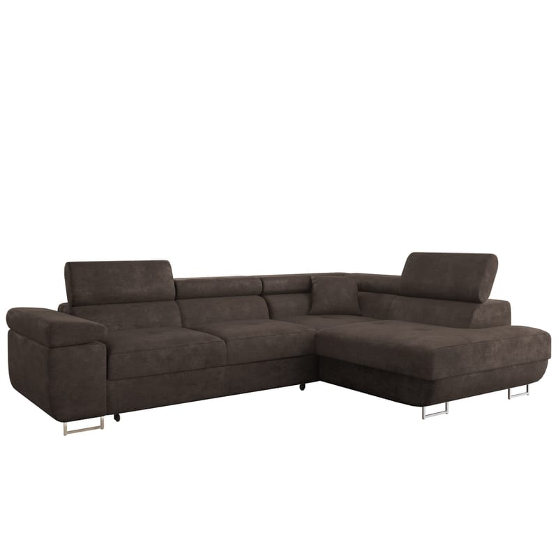 Gabina 4-personers sovesofa med chaiselong, brun