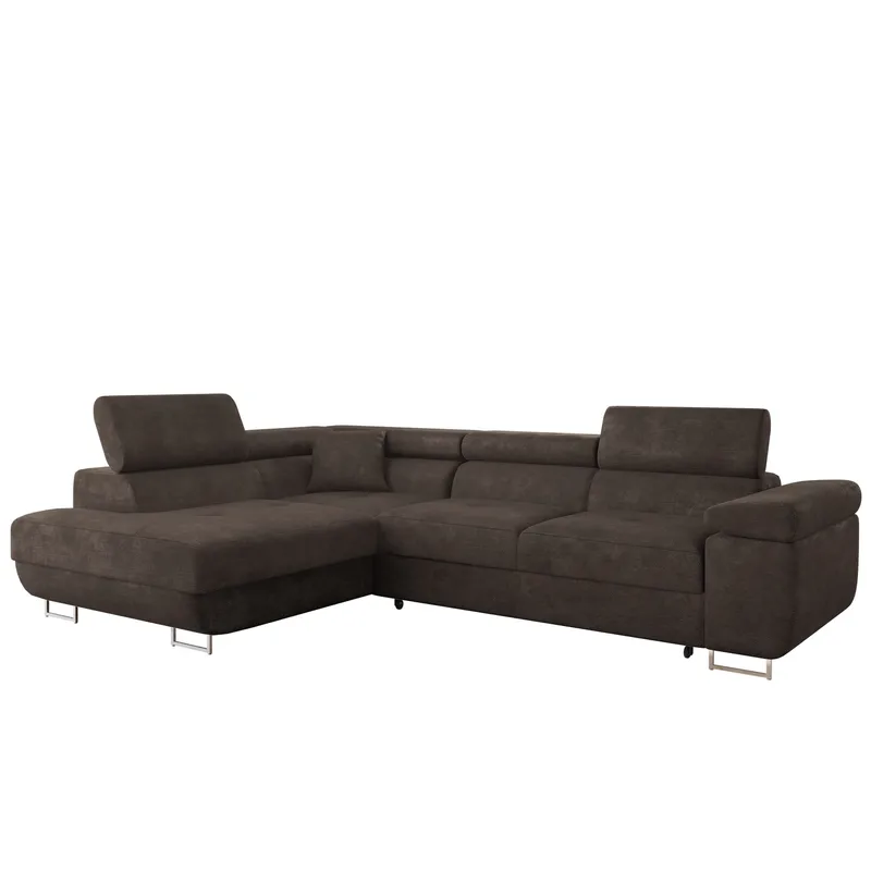 Gabina 4-personers sovesofa med chaiselong, brun