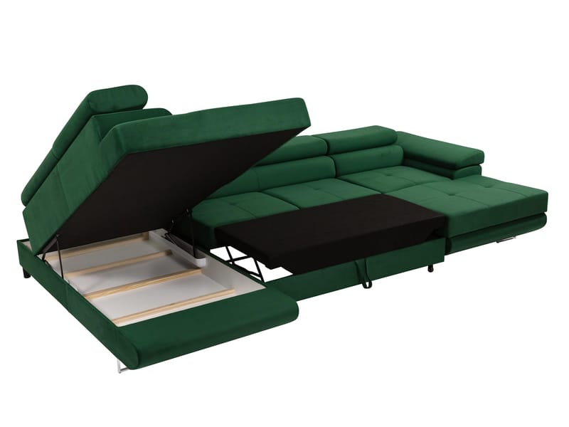 Gabina 5-personers U-formet sovesofa med chaiselong og chaiselong - sort - Møbler - Sofaer - Sovesofaer