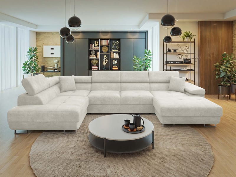 Gabina 5-personers U-formet sovesofa med chaiselong og chaiselong - Lumo 55 - Møbler - Sofaer - Sovesofaer