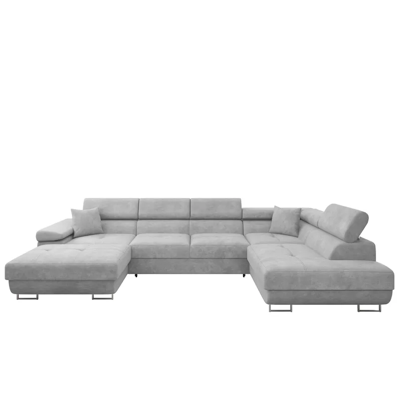 Gabina 5-personers U-formet sovesofa med chaiselong og chaiselong - grå - Møbler - Sofaer - Sovesofaer