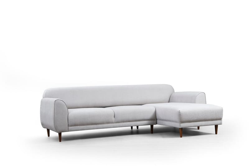 Gajanejos 5-personers Højrevendt L-formet Sovesofa 87x237 cm i Stof - Beige - Møbler - Sofaer - Sovesofaer