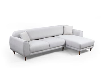 Gajanejos 5-personers Højrevendt L-formet Sovesofa 87x237 cm i Stof - Beige - Møbler - Sofaer - Sovesofaer