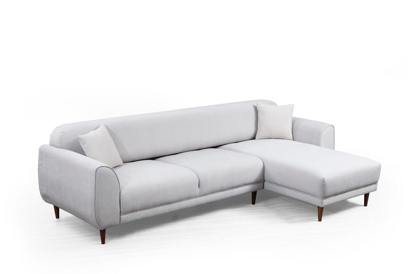 Gajanejos 5-personers Højrevendt L-formet Sovesofa 87x237 cm i Stof - Beige - Møbler - Sofaer - Sovesofaer