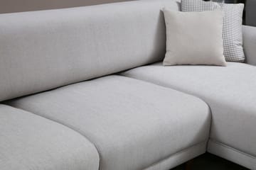 Gajanejos 5-personers Højrevendt L-formet Sovesofa 87x237 cm i Stof - Beige - Møbler - Sofaer - Sovesofaer