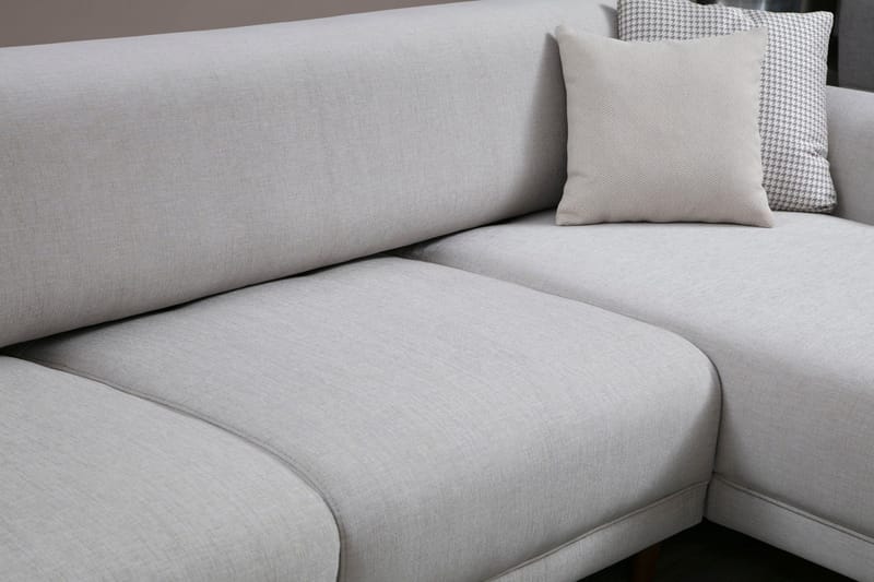 Gajanejos 5-personers Højrevendt L-formet Sovesofa 87x237 cm i Stof - Beige - Møbler - Sofaer - Sovesofaer