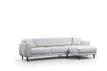 Gajanejos 5-personers Højrevendt L-formet Sovesofa 87x237 cm i Stof - Beige - Møbler - Sofaer - Sovesofaer
