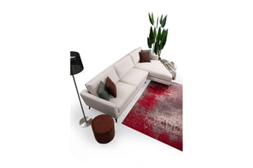Gajanejos 5-personers Højrevendt L-formet Sovesofa 93x273 cm i Stof - Cremehvid - Møbler - Sofaer - Sovesofaer - Sovesofa chaiselong