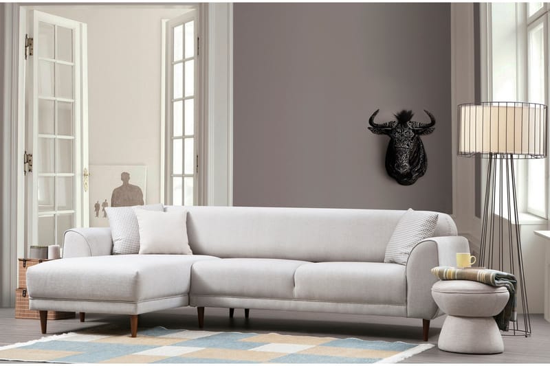 Gajanejos Chaiselongsovesofa - Beige - Sovesofaer - Sovesofa chaiselong