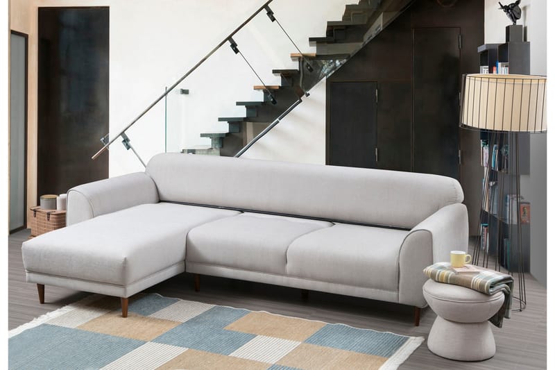 Gajanejos Chaiselongsovesofa - Beige - Sovesofaer - Sovesofa chaiselong