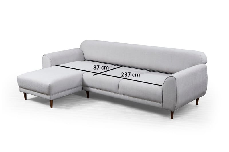 Gajanejos Chaiselongsovesofa - Beige - Sovesofaer - Sovesofa chaiselong