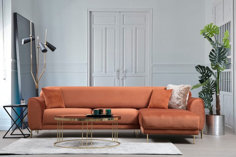 Gajanejos Chaiselongsovesofa - Brun - Møbler - Sofaer - Sovesofaer