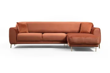 Gajanejos Chaiselongsovesofa - Brun - Møbler - Sofaer - Sovesofaer