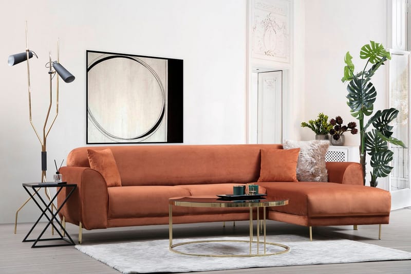 Gajanejos Chaiselongsovesofa - Brun - Møbler - Sofaer - Sovesofaer