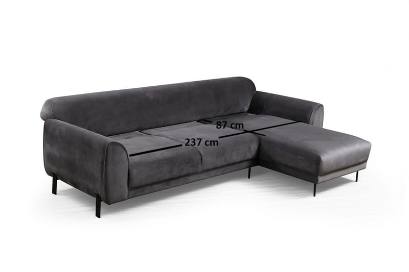 Gajanejos Chaiselongsovesofa - Grå - Møbler - Sofaer - Sovesofaer