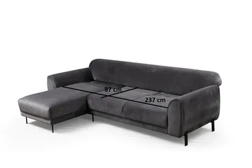 Gajanejos Chaiselongsovesofa - Grå - Møbler - Sofaer - Sovesofaer