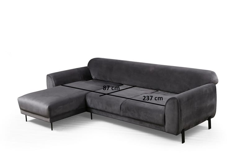 Gajanejos Chaiselongsovesofa - Grå - Møbler - Sofaer - Sovesofaer