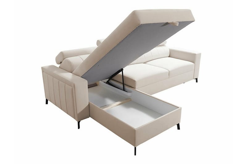 Galbally 3-sits Hörnbäddsoffa beige - Møbler - Sofaer - Sovesofaer