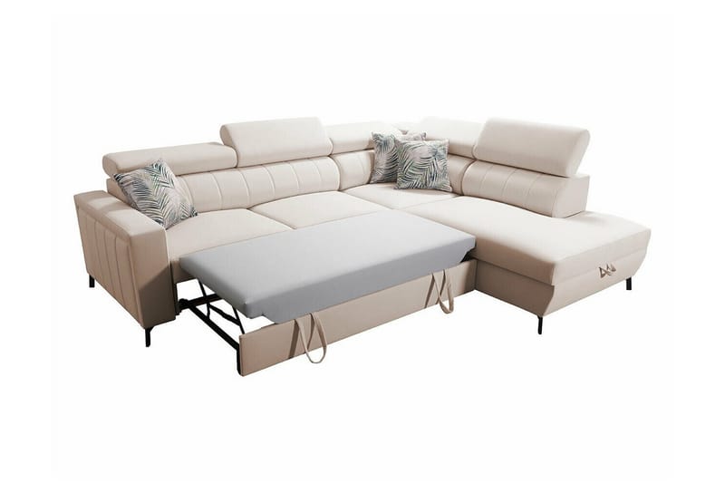 Galbally 3-sits Hörnbäddsoffa Dark brown - Møbler - Sofaer - Sovesofaer