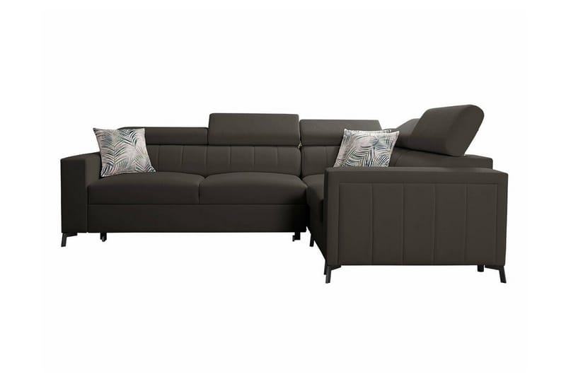 Galbally 3-sits Hörnbäddsoffa Dark brown - Møbler - Sofaer - Sovesofaer