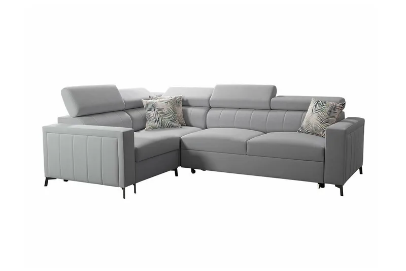 Galbally 3-sits Hörnbäddsoffa Ljusgrå, undefined