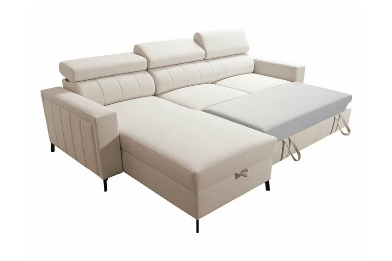 Galbally 3-sits Hörnbäddsoffa Ljusgrå - Møbler - Sofaer - Sovesofaer