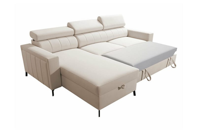 Galbally 3-sits Hörnbäddsoffa Ljusgrå - Møbler - Sofaer - Sovesofaer