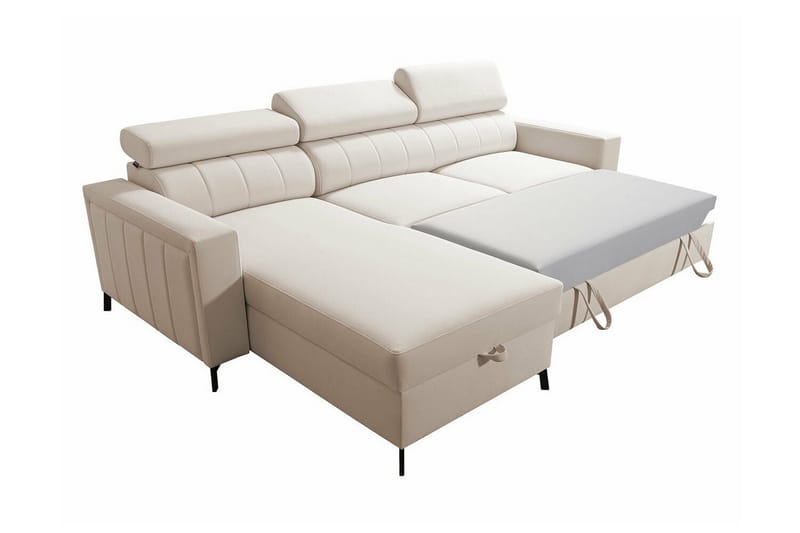 Galbally 3-sits Hörnbäddsoffa NO_BRAND Light pink - Møbler - Sofaer - Sovesofaer