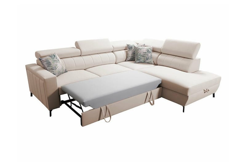 Galbally 3-sits Hörnbäddsoffa NO_BRAND Pink - Møbler - Sofaer - Sovesofaer