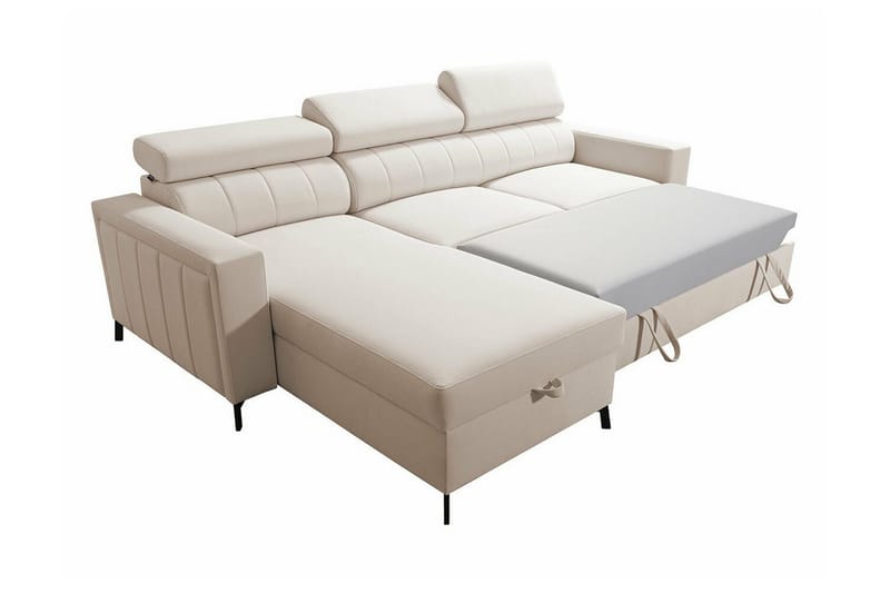 Galbally 3-sits Hörnbäddsoffa Pink - Møbler - Sofaer - Sovesofaer