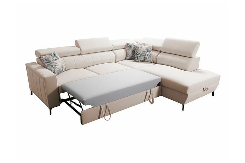 Galbally 3-sits Hörnbäddsoffa Pink - Møbler - Sofaer - Sovesofaer