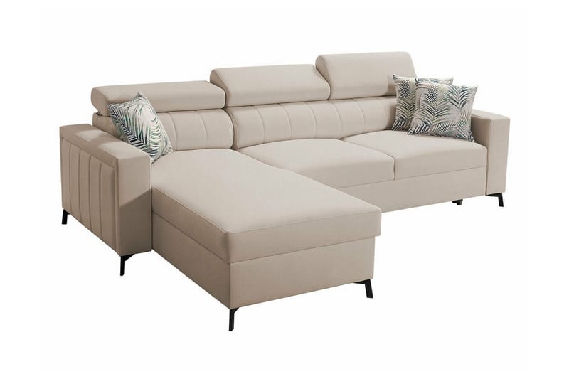 Galbally 3-personers hjørnesofaseng - Beige Creme - Sovesofaer - Hjørnesovesofa