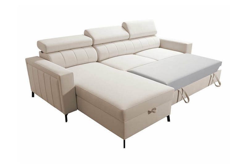 Galbally 3-personers hjørnesofaseng - Beige Creme - Sovesofaer - Hjørnesovesofa