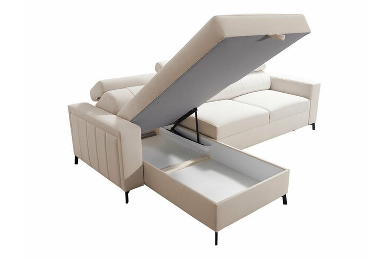 Galbally 3-personers hjørnesofaseng - Beige Creme - Sovesofaer - Hjørnesovesofa